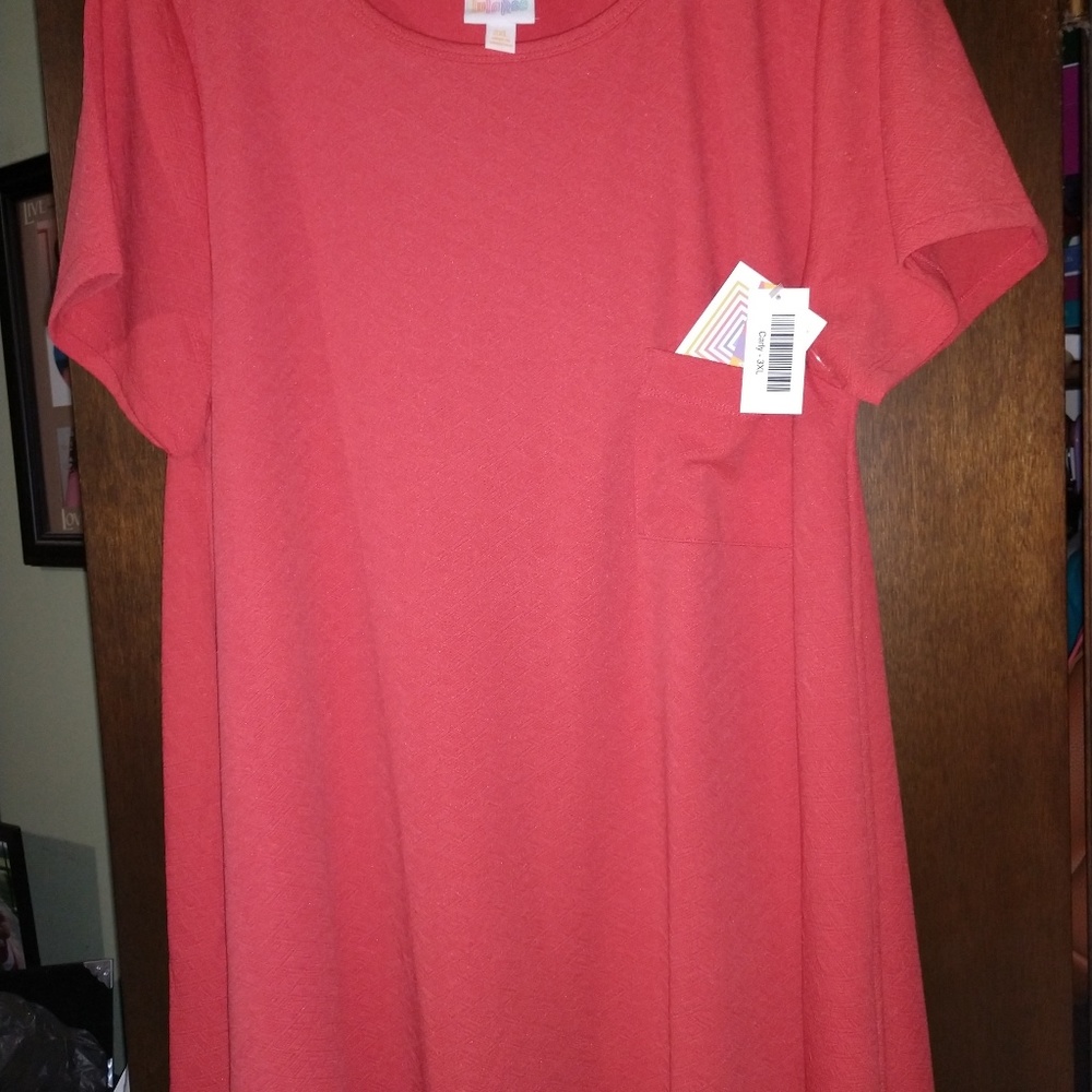 LuLaRoe High-Low Dress in Coral Pink